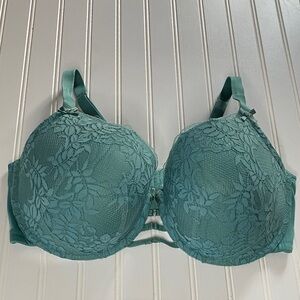 Cacique boost balconette Lace Underwire Bra 42F - Teal